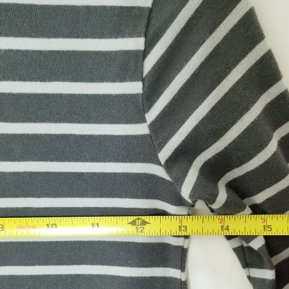 Tea Collection Grey Stripe Folk Floral Graphic Cotton Dress 6 - Picture 11 of 11